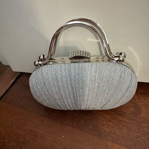 Elegant Silver Clutch Bag NEVER USED